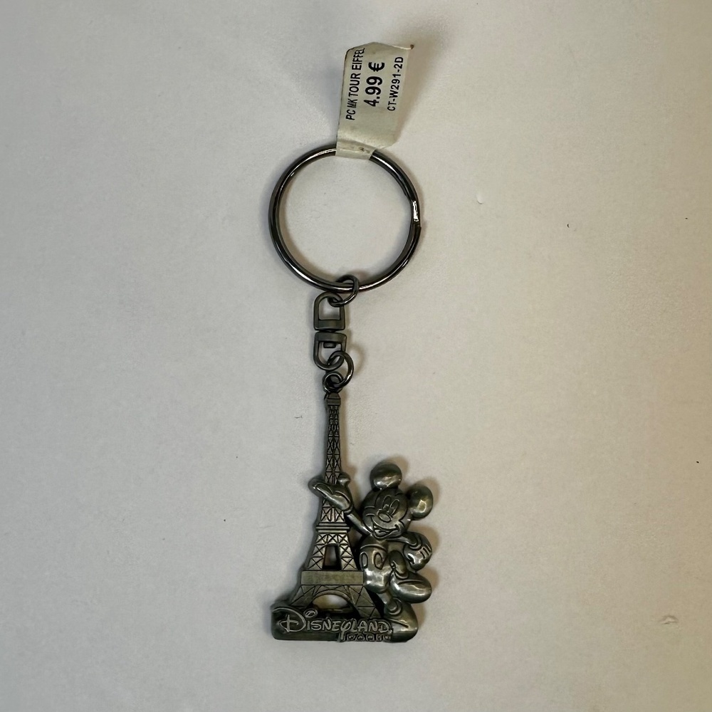 Disneyland Paris Mickey Mouse Eiffel Tower Keychain New w/Tag - Picture 3 of 4